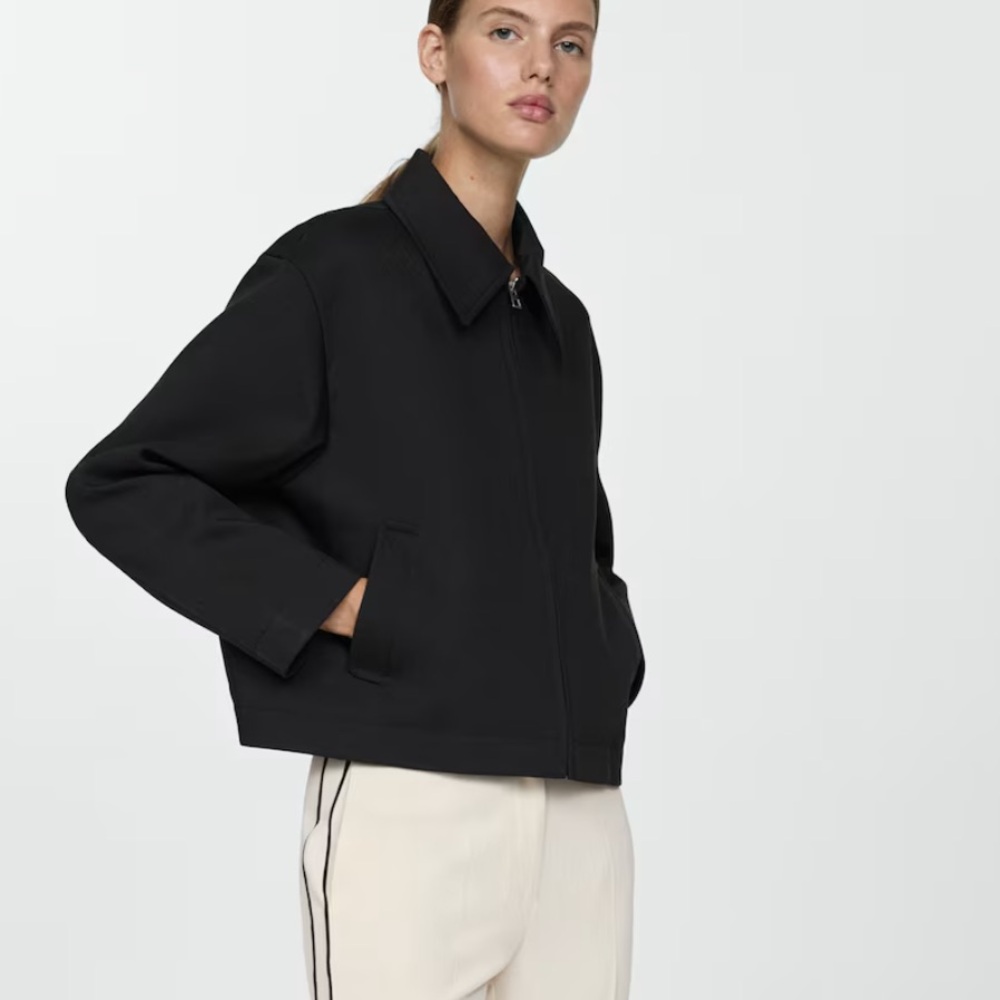 Cotton blend Zip-Up Jacket